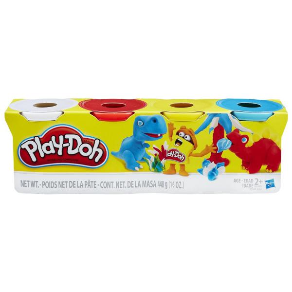 Plasticina Play-Doh Pack de 4 Colores 2a+ Caja 8unds(venta individual)