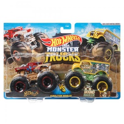 [MTFYJ64] Hot Wheels - Monster Trucks  Doble Demolición Blister Set/2 Surt/4 3a+