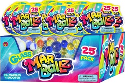 [JU3004] Bolinchas de Vidrio Blister 25pzs Surt/2 4a+