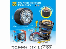 [WWSK571JA] Pista de Carros Portátil en Forma de Espiral c/Carros de  Policia 3a+ (447980)