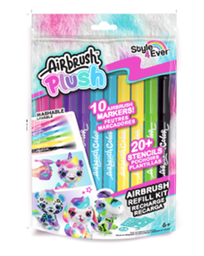 [CTOFG256] Repuestos para Airbrush Plush 10 Marcadores 20 Plantillas 6a+