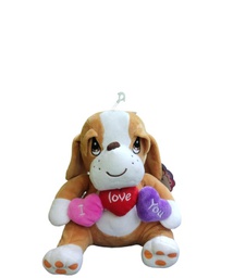 [PI16672] Peluche Samuel y Miel con Corazon 9" Surt/2 3+